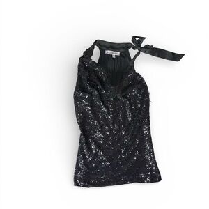 Jennifer Lopez Black Sequin Camisole